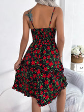 Load image into Gallery viewer, Patrice - Open bloemenjurk met spaghettibandjes