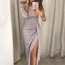 Load image into Gallery viewer, Rina Flor - Elegantes Abendkleid mit Schlitz