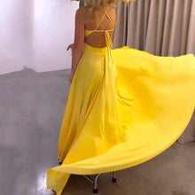 Load image into Gallery viewer, Jemima - Maxi jurk zomermode bretels split afgetopte taille