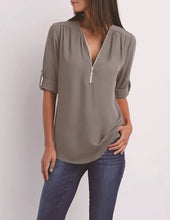 Load image into Gallery viewer, Jessica - Lässiger Pullover mit Reißverschluss
