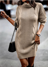 Load image into Gallery viewer, Cherrie - Damen Rippstrick-Pulloverkleid