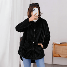 Load image into Gallery viewer, Arsenia - Fleece-Strickjacke Strickjacke mit Kapuze