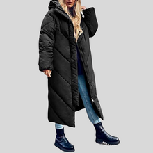 Load image into Gallery viewer, Leah - Lange, warme Damenjacke mit Kapuze