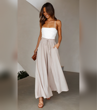 Load image into Gallery viewer, Ashley™ Broek met wijde pijpen en losse hoge taille