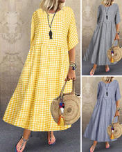 Load image into Gallery viewer, Cristy - Sommer Midikleid aus Leinen
