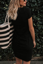 Load image into Gallery viewer, Jovienne - Moderne T-shirt jurk - Eenvoudig &amp; asymmetrisch