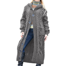 Load image into Gallery viewer, Cassy - lange Strickjacke mit Zopfmuster