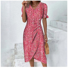 Load image into Gallery viewer, Xanthe - Kurzärmeliges Kleid mit Blumendruck