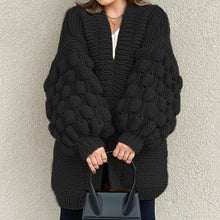 Load image into Gallery viewer, Florabel - Puffärmel-Strickcardigan im Zopfmuster