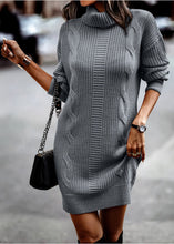 Load image into Gallery viewer, Cherrie - Damen Rippstrick-Pulloverkleid