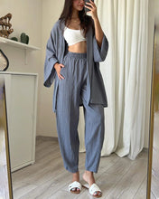 Load image into Gallery viewer, Melissa - Sommer Zweiteiliges Set mit Strickjacke