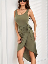 Load image into Gallery viewer, Mila - Lässig solide Tie Side Ruched Kleid