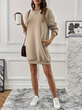 Load image into Gallery viewer, Karen - Lässiges langärmeliges Sweatshirt-Kleid mit Tasche