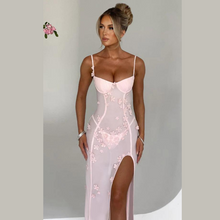 Load image into Gallery viewer, Arina - Sling Flower Kleid mit plissierter Taille