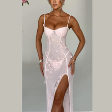 Load image into Gallery viewer, Arina - Sling Flower Kleid mit plissierter Taille