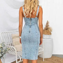 Load image into Gallery viewer, Tracy - Sexy Sommer Jeans Kleid