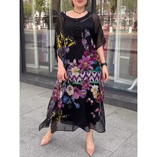 Load image into Gallery viewer, Zianna - Blumen Chiffon Sommer Maxikleid