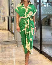Load image into Gallery viewer, Jaya - Elegantes Kleid mit bedruckten Knöpfen im Vintage-Stil für den Sommer