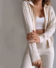 Load image into Gallery viewer, Jelai - Gestrickter Kapuzenpullover mit Reißverschluss 2er Set