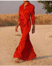 Load image into Gallery viewer, Izza - Einfarbiges langes Kleid