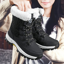 Load image into Gallery viewer, Diana - Damen Winterstiefel mit Pelzbesatz und Schnürung