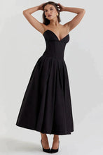 Load image into Gallery viewer, Valentina - Trägerloses Kleid mit tiefem V-Ausschnitt