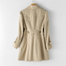 Load image into Gallery viewer, Chiara - Moderner ausgeschnittener Trenchcoat mit hohem Kragen und Knöpfen