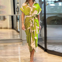 Load image into Gallery viewer, Jaya - Elegantes Kleid mit bedruckten Knöpfen im Vintage-Stil für den Sommer