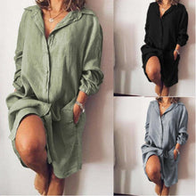 Load image into Gallery viewer, Melai - Damen Oversize Hemdkleid