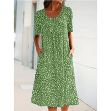 Load image into Gallery viewer, Adnha - Lässiges Kleid mit Rundhalsausschnitt und Blumenmuster