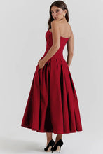 Load image into Gallery viewer, Valentina - Trägerloses Kleid mit tiefem V-Ausschnitt