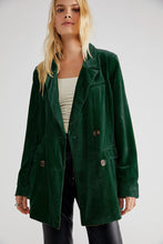 Load image into Gallery viewer, Angela - Langärmeliger Knopf Samt-Blazer