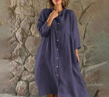 Load image into Gallery viewer, Elma - Legeres Knopfleisten-Kleid