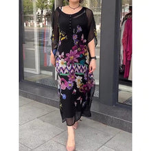 Load image into Gallery viewer, Zianna - Blumen Chiffon Sommer Maxikleid