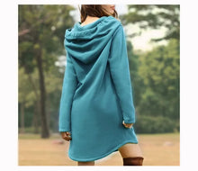 Load image into Gallery viewer, Juris - Gemütliches langes Sweatshirt-Kleid mit Kapuze
