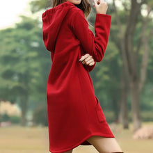 Load image into Gallery viewer, Juris - Gemütliches langes Sweatshirt-Kleid mit Kapuze