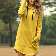 Load image into Gallery viewer, Juris - Gemütliches langes Sweatshirt-Kleid mit Kapuze
