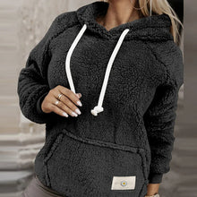 Load image into Gallery viewer, Shiela - Teddy-Hoodie mit Kängurutasche &amp; Kordelzug