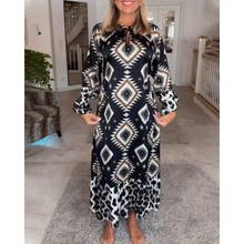 Load image into Gallery viewer, Amalia - Geometrisches Langarmkleid für Damen