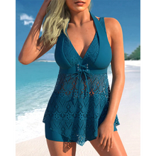 Load image into Gallery viewer, Bonney - Tankini-Anzug mit eingenähter Spitze