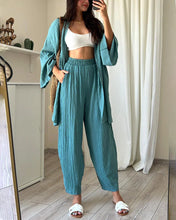 Load image into Gallery viewer, Melissa - Sommer Zweiteiliges Set mit Strickjacke