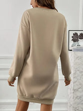 Load image into Gallery viewer, Karen - Lässiges langärmeliges Sweatshirt-Kleid mit Tasche