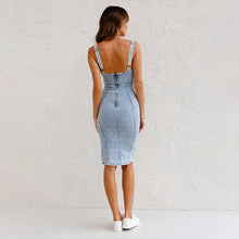Load image into Gallery viewer, Tracy - Sexy Sommer Jeans Kleid