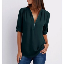 Load image into Gallery viewer, Chaira - Elegante V-Ausschnitt Bluse