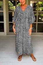 Load image into Gallery viewer, Anelou - Leopard V-Ausschnitt Lässiges Kleid