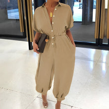 Load image into Gallery viewer, Zara - Knopf Spitzengürtel Jumpsuit