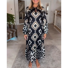 Load image into Gallery viewer, Amalia - Geometrisches Langarmkleid für Damen
