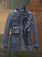 Load image into Gallery viewer, Japhet - Herrenjacke aus umweltfreundlichem Retro-Leder mit Stehkragen