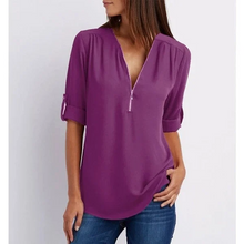 Load image into Gallery viewer, Chaira - Elegante V-Ausschnitt Bluse