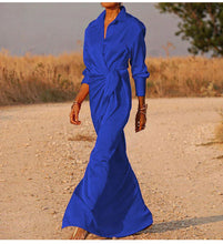 Load image into Gallery viewer, Izza - Einfarbiges langes Kleid